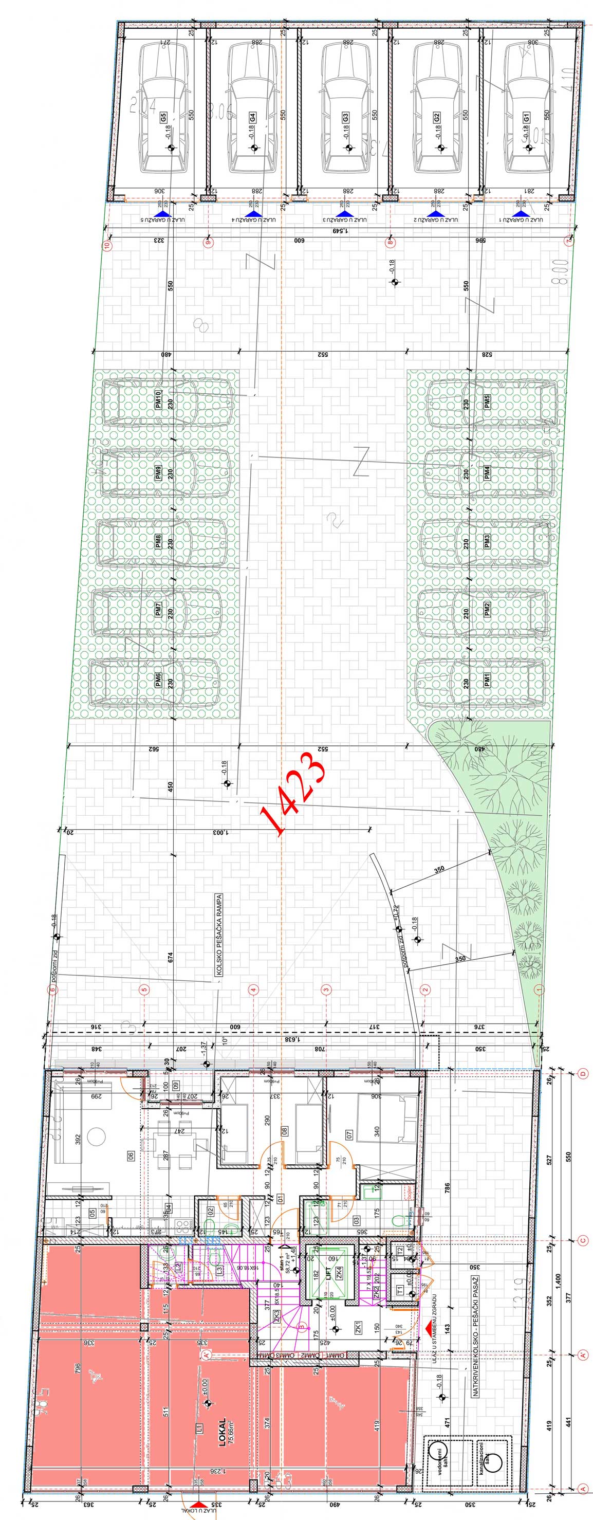 Polis-Invest---Preradovićeva-43-Petrovaradin---Lokal---Položaj Polis-Invest---Preradovićeva-43-Petrovaradin---Lokal---Položaj